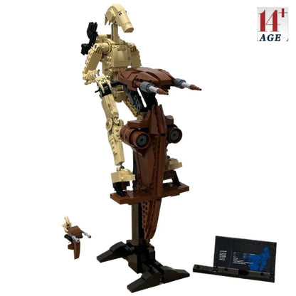 MINISO 2025 Battle Droid Building Blocks — 1088PCS Model Toy | Kids Gift Compatible 75428