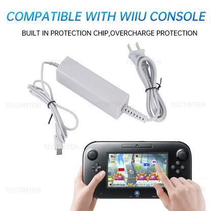 EU/US Plug AC Adapter Charger for Wii U – Compatible Power Supply Cord for Nintendo Wii U Console & Remote Controller