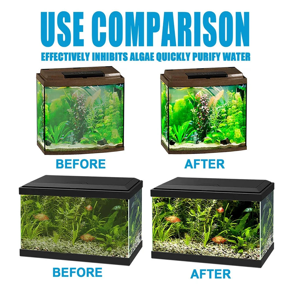 50g Algae & Moss Remover for Fish Tank, Pond, Aquarium – Green Algae & Bactericidal Removal, Improves Water Clarity