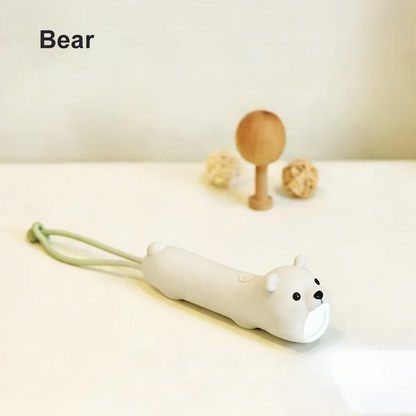 GGbingo Cute Silicone LED Flashlight – USB Rechargeable Bear and Rabbit Torch for Kids, Home, and Outdoor Use