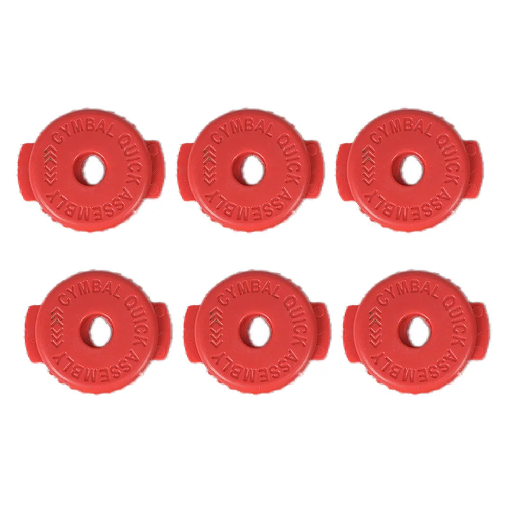 6pcs Plastic Cymbal Mates - Quick Release Cymbal Nuts for 8mm Threaded Cymbal Stands Drum Accessories