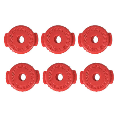 6pcs Plastic Cymbal Mates - Quick Release Cymbal Nuts for 8mm Threaded Cymbal Stands Drum Accessories