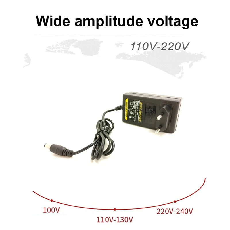 12V 3A AC/DC Power Adapter - EU Plug Power Supply for CCTV Cameras, DVR, NVR, IP, AHD, TVI & CVI Systems