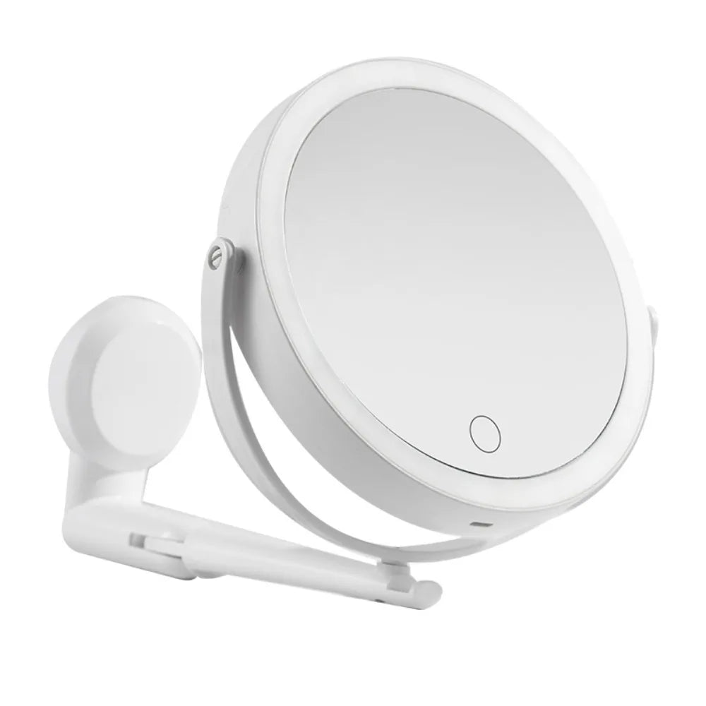 USB Compact LED Vanity Mirror - Touch Screen Dimming Makeup Mirror, Non-Rechargeable
