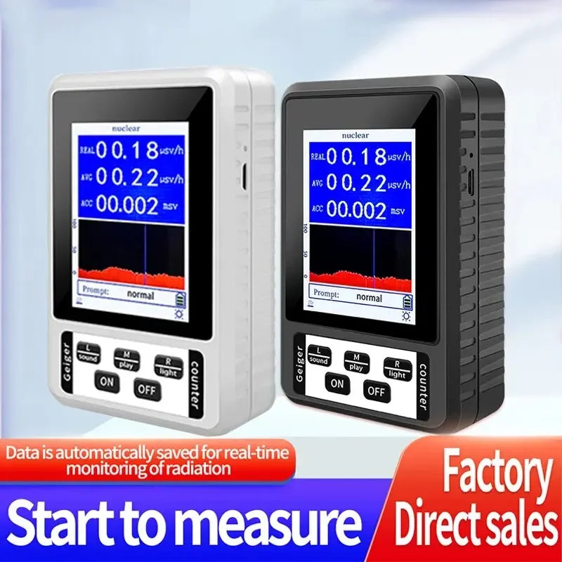 XR-1 Portable Geiger Counter - Nuclear, X-Ray & Radiation Detector with Personal Dosimeter and Marble Testing Function