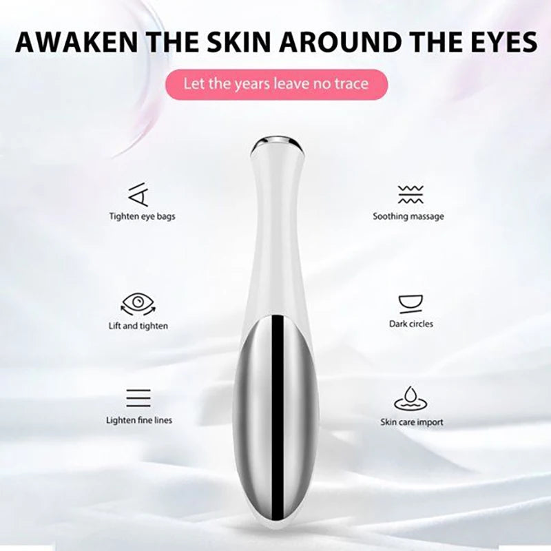 Portable Electric Eye Massage Pen – Lightweight Facial & Eye Care Device with Dry Battery Power