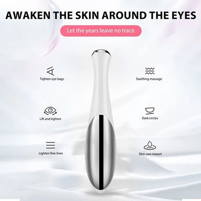 Portable Electric Eye Massage Pen – Lightweight Facial & Eye Care Device with Dry Battery Power