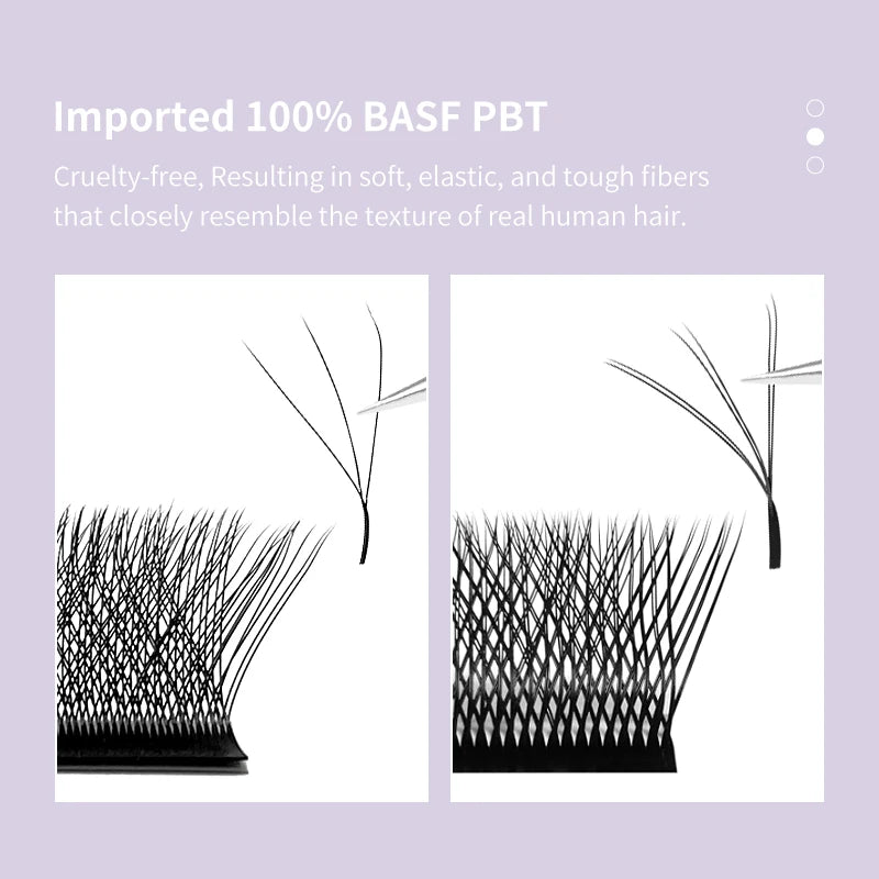 DIYDAY W Shape Eyelash Extensions 3D–8D – Premade W-Shaped Individual Faux Mink Lashes