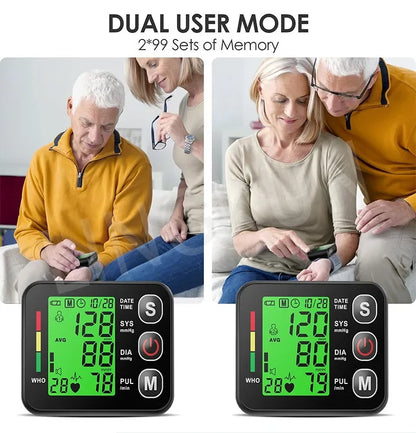 English Voice Digital Wrist Blood Pressure Monitor – High-Accuracy Electronic Sphygmomanometer Tonometer