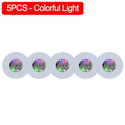LED Coaster Sticker – Battery-Powered Luminous Glass & Bottle Pads for Bars, Parties, and Drink Decor