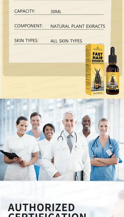 Rapid Hair Growth Serum – Beard, Chest & Body Hair Enhancer for Fuller, Thicker Growth