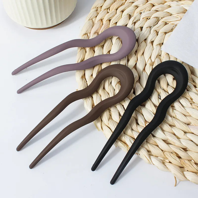 Elegant Fashion Hair Sticks Fork Hairpin - U Shape Hair Clip Pins for Women and Girls - Hair Bun Maker and Headwear Accessory