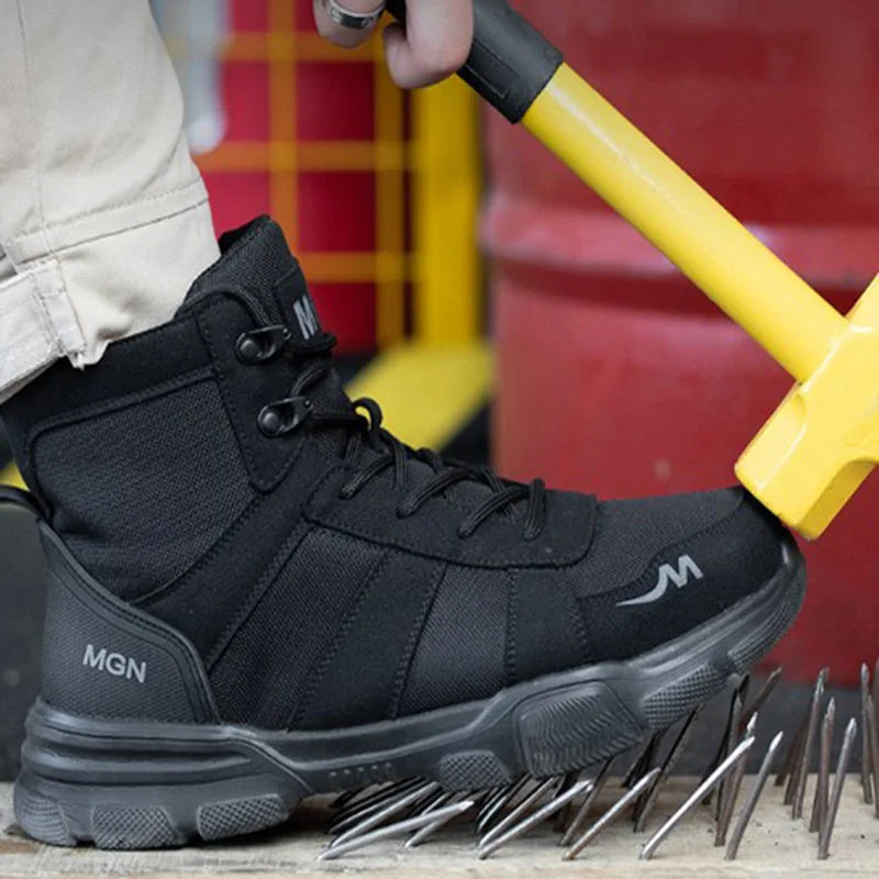 Indestructible Work Boots – Steel Toe Safety Shoes for Men & Women, Puncture-Proof, Non-Slip Sneakers for Work