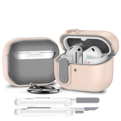 Secure Lock Case for Samsung Galaxy Buds 3 / 3 Pro – Wireless Charging Compatible with Keychain & Cleaner Kit