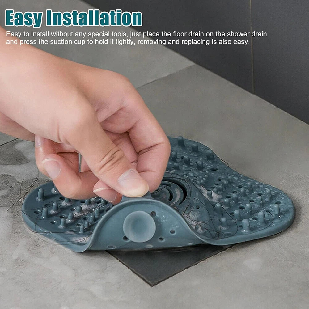 Anti-Blocking Hair Catcher and Stopper Plug - Shower Floor Drain Cover, Sink Strainer Filter for Bathroom and Kitchen Accessories