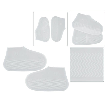 Waterproof Silicone Shoe Covers – Non Slip Reusable Overshoes for Rainy Days, Boot Protectors in S/M/L