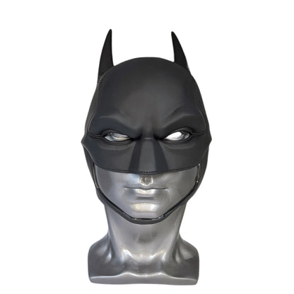 Cafele 2022 Batman Cosplay Costume for Men – Bruce Wayne Halloween Outfit with Black Latex Masquerade Mask