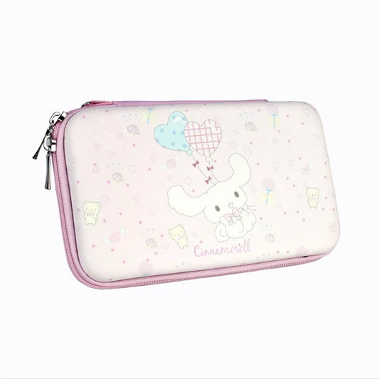 PU Carrying Case for New 2DSXL/3DSXL – Waterproof, Dustproof Console Storage Bag, Black & Pink Zipper Case