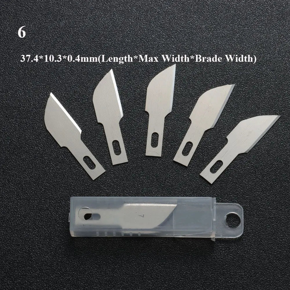 10pcs Non-Slip Metal Craft Knife Blades – Precision Engraving & Cutter Tools for PCB Repair & Mobile Phone Scalpel
