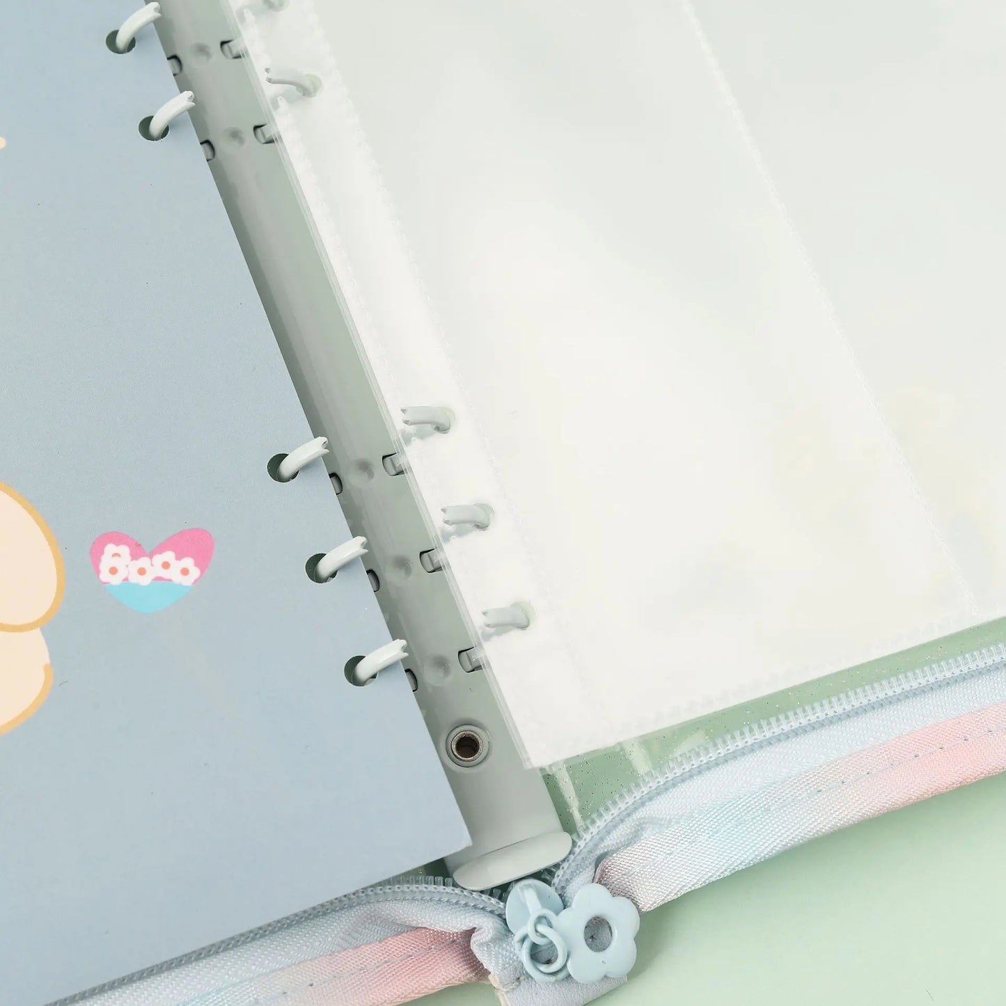 A5/A6/A7 Transparent File Holder Set – 10pcs 6-Hole Loose Leaf PVC Binder for DIY Document Storage