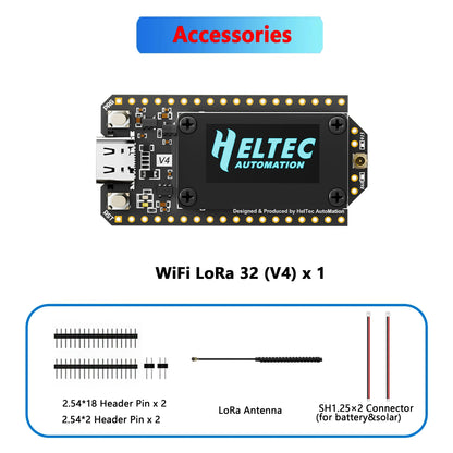 WiFi LoRa 32 V4.3 ESP32-S3 LoRa Node - SX1262 BLE Board with 28dBm Transmission Power, Meshtastic & LoRaWAN Support
