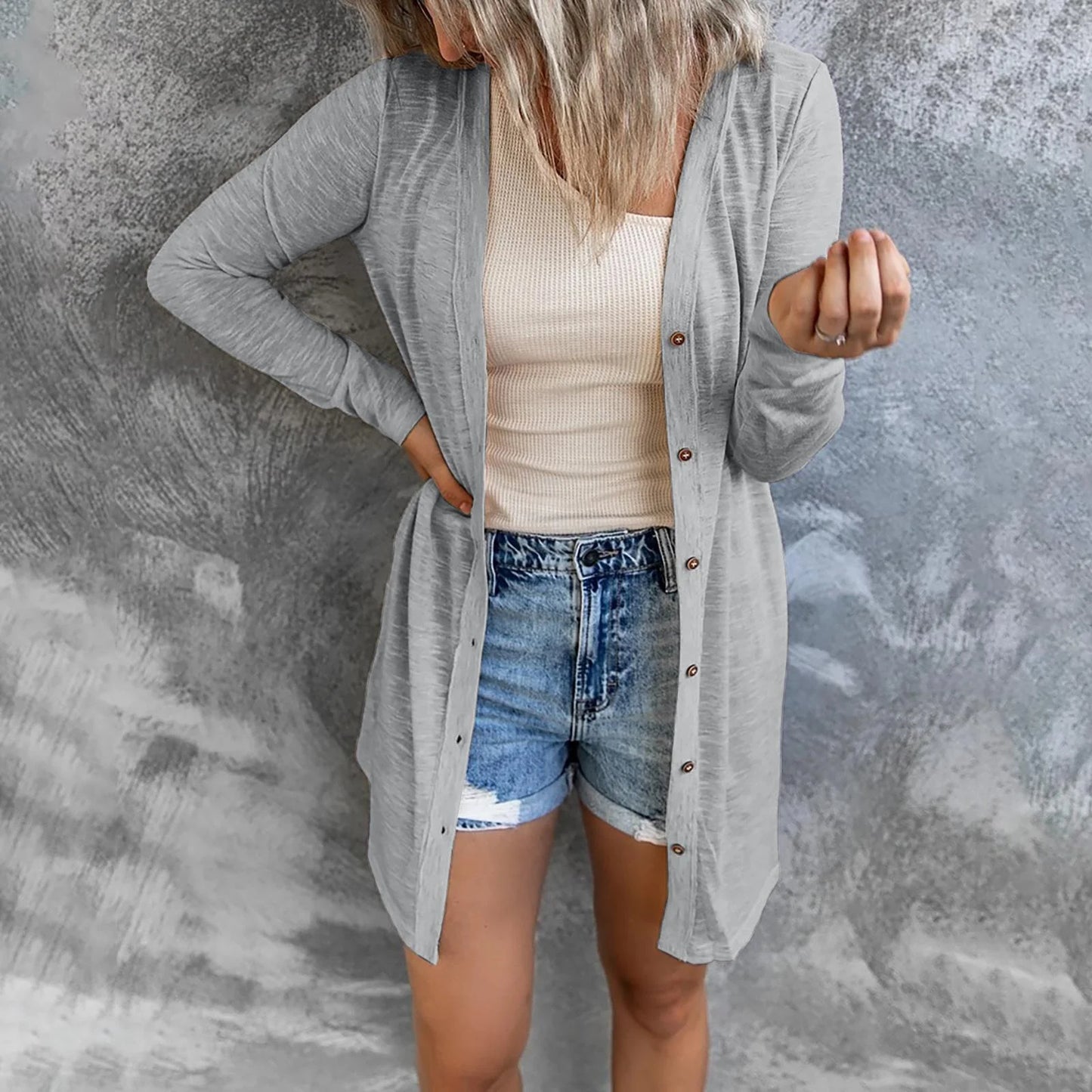 Summer Women’s XS-8XL Cardigan – Sunscreen Long Sleeve Coat, Casual Solid Top, Versatile Plus Size for Spring & Autumn