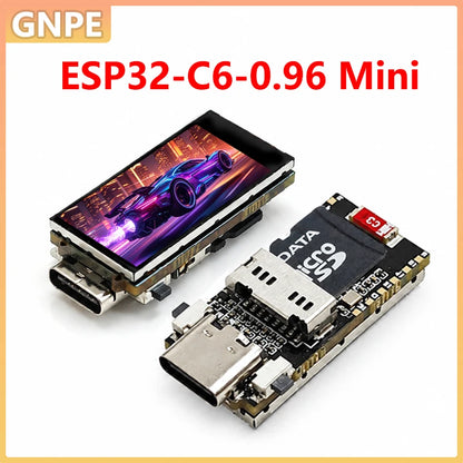 ESP32-C6 LCD Development Board - 0.96" ST7789 Display 160x80 Mini Screen with SD Port for Arduino & LVGL