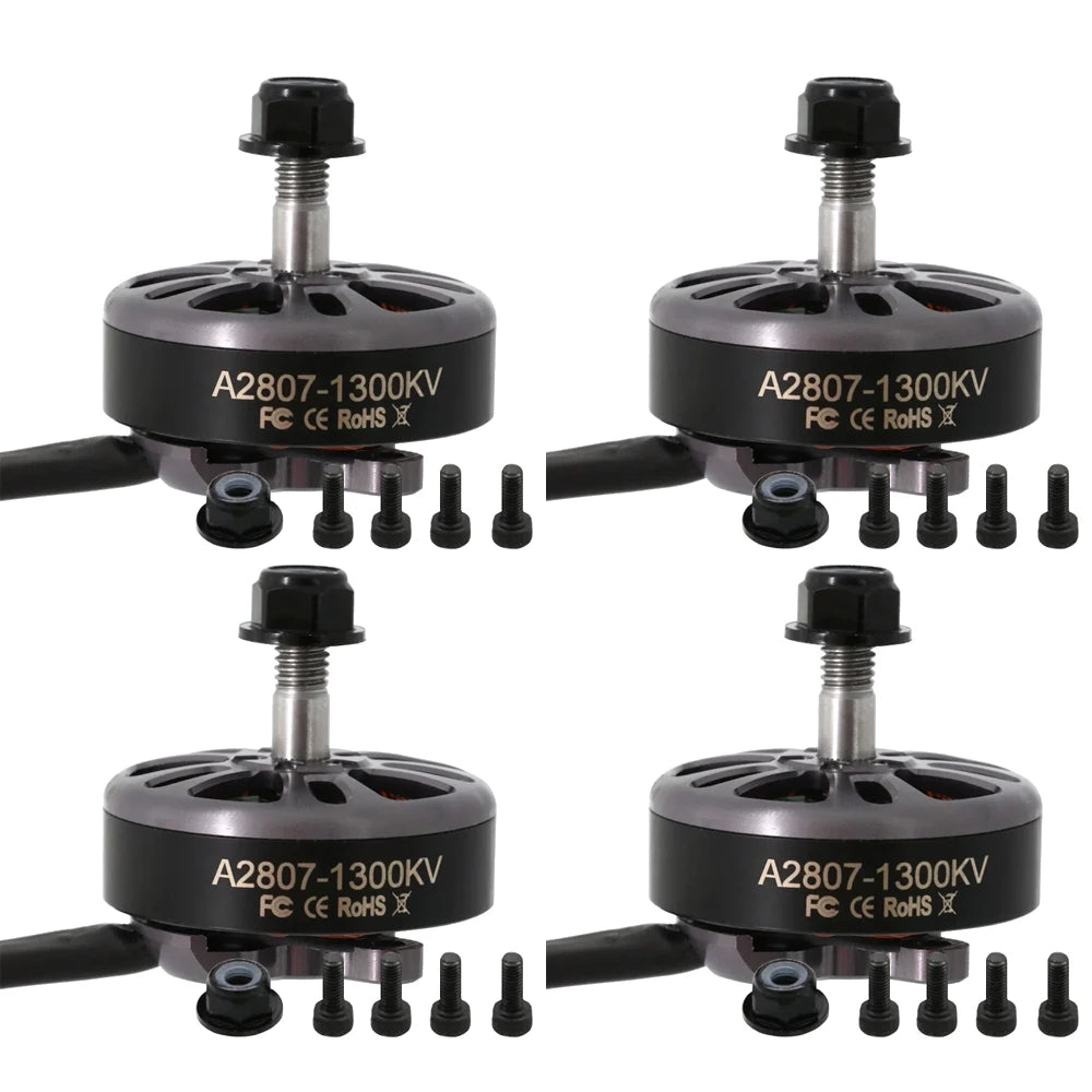 4PCS Angel A2807 KV1300/1500/1700 Brushless CW Motors – 6S/5S/4S for 7-inch Long Range FPV Drones