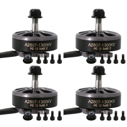 4PCS Angel A2807 KV1300/1500/1700 Brushless CW Motors – 6S/5S/4S for 7-inch Long Range FPV Drones