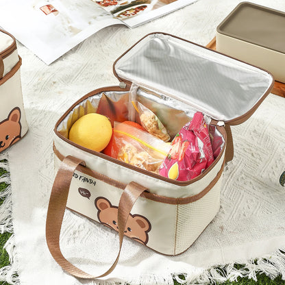 WORTHBUY Cute Thermal Lunch Bag – Large Capacity Insulated, Waterproof & Portable Picnic Cooler for Students