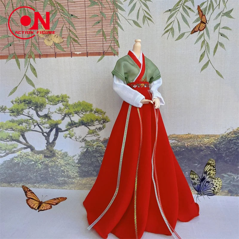 1/6 Female Doll Hanfu Outfit – Ancient Traditional Dress for 12-Inch Action Figures, Cosplay Model Toy