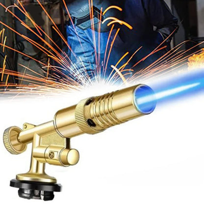 Portable Gas Welding Torch – Gold & Copper High-Temperature Flame Burner for BBQ, Welding & Cooking