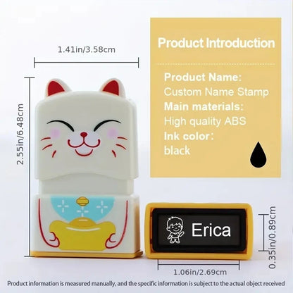 Custom Name Stamp for Kids - Waterproof Washable Personal Label Stamp for Clothes, Socks, School Items & Daily Essentials