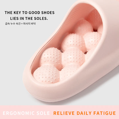 TZLDN Ergonomic EVA Bathroom Slippers - Unisex Waterproof Massage Slides with Breathable Comfort