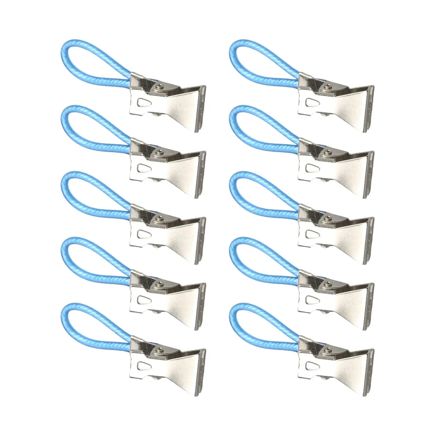 10pcs Metal Towel Clips - Hanging Loop Clip Hangers for Kitchen & Bathroom Organization