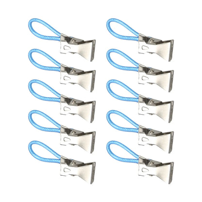 10pcs Metal Towel Clips - Hanging Loop Clip Hangers for Kitchen & Bathroom Organization