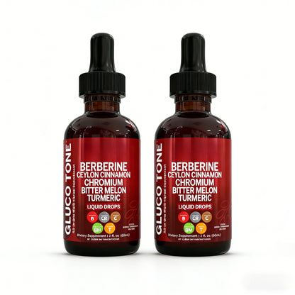Berberine Liquid Drops Supplement - Ceylon Cinnamon, Bitter Melon, Glucomannan, Gymnema, Chromium & Turmeric Extract Blend