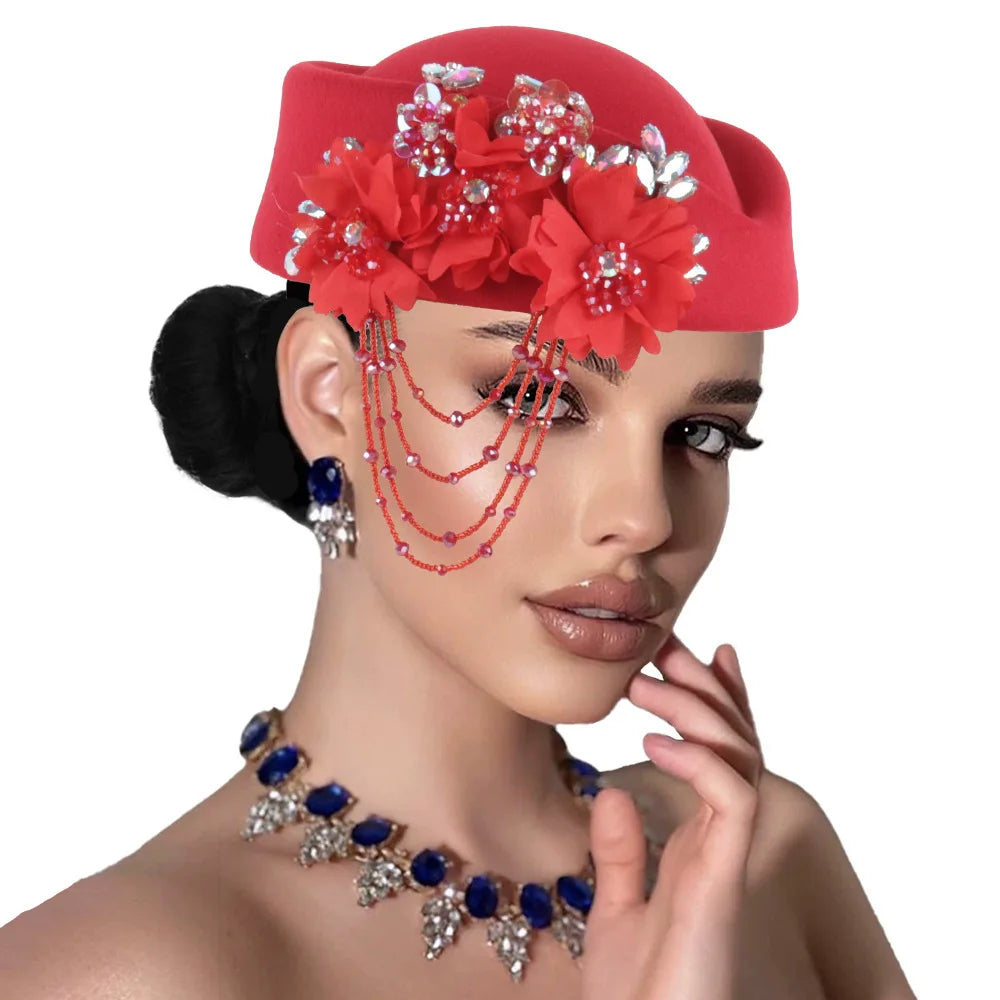 African Turban Headtie Hat - Floral Soft Head Wrap for Women, Church, Party & Casual Wear