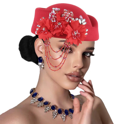 African Turban Headtie Hat - Floral Soft Head Wrap for Women, Church, Party & Casual Wear