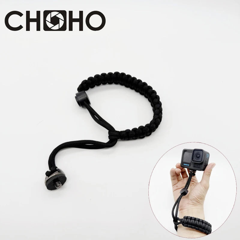 GoPro Wrist Strap Mount - Anti-Lost Woven Hand Strap with 1/4 Screw Adapter for GoPro Hero 13 12 11 10 DJI Osmo Action 5 4 Insta360 X4