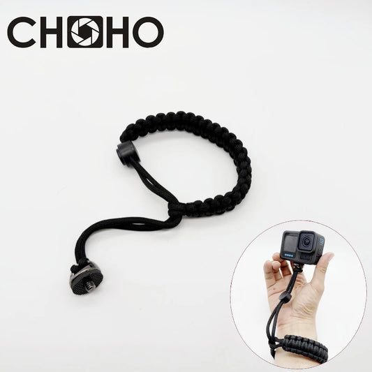 GoPro Wrist Strap Mount - Anti-Lost Woven Hand Strap with 1/4 Screw Adapter for GoPro Hero 13 12 11 10 DJI Osmo Action 5 4 Insta360 X4