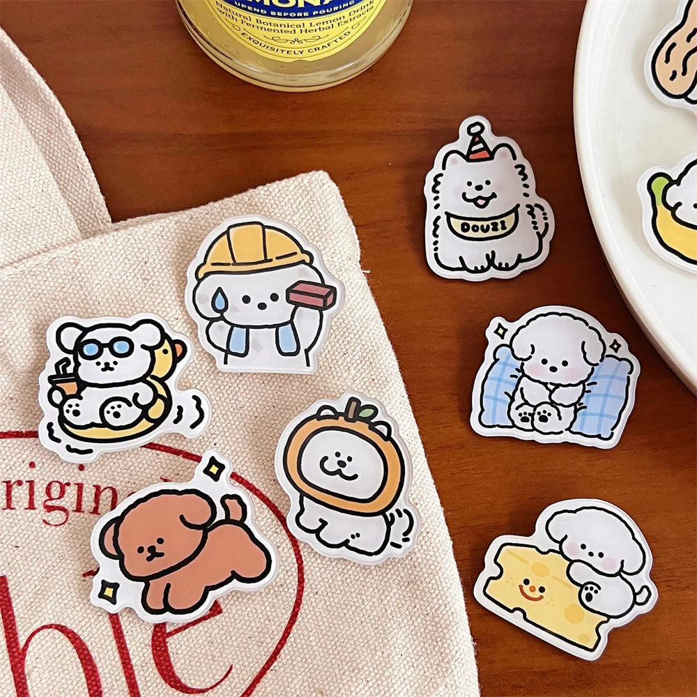 Cute Cartoon Acrylic Puppy Brooch Pin - Jewelry Badge for Clothes, Bags, and Backpacks, Gift for Kids and Friends