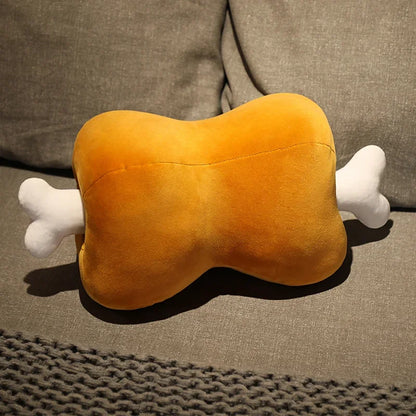 New Dual-Use Meat & Bone Plush Pillow – Soft Handwarmer Stuffed Pillow, High-Quality Home Decor