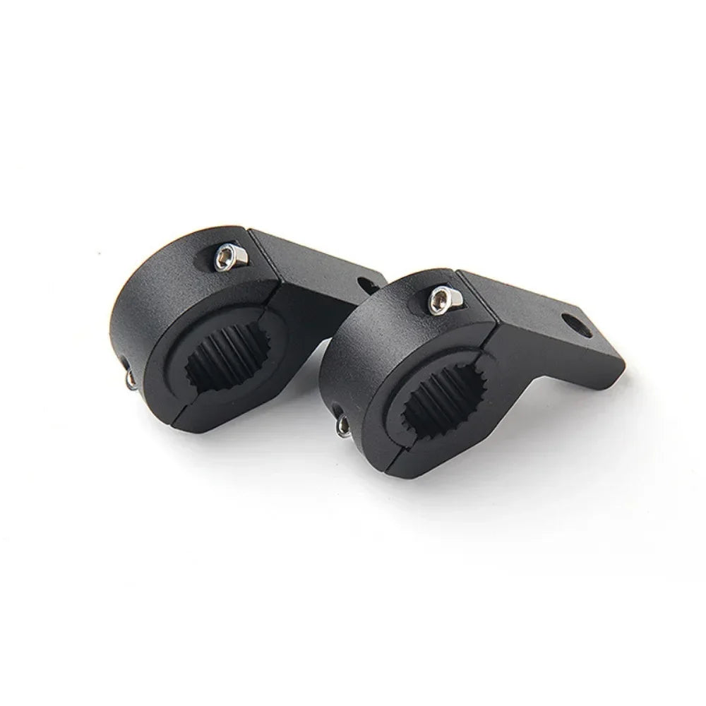 Adjustable Motorcycle Headlight Mount Bracket - 19mm-26mm Motorbike Lamp Holder Support Spotlight Installation Accessory