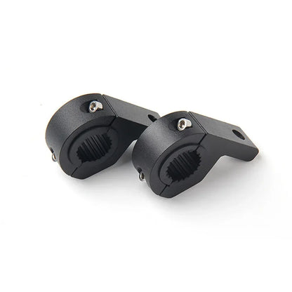 Adjustable Motorcycle Headlight Mount Bracket - 19mm-26mm Motorbike Lamp Holder Support Spotlight Installation Accessory