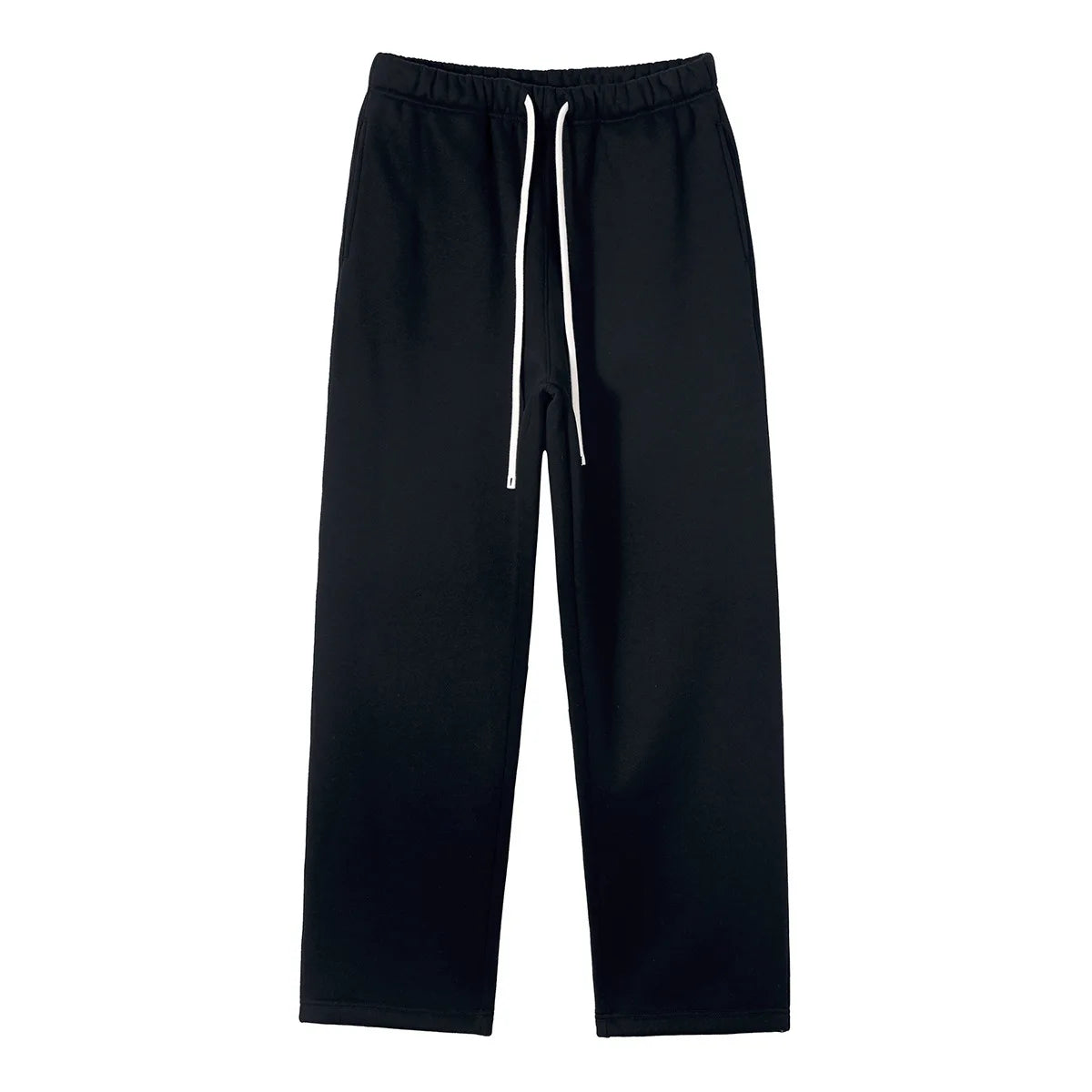 Straight-Lined Solid Color Cashmere Sweatpants – Soft Cozy Lounge Pants