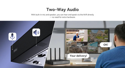 IMOU 10/18CH Wireless NVR – Dual-Band 2.4/5GHz Wi-Fi Network Security System, Metal Shell