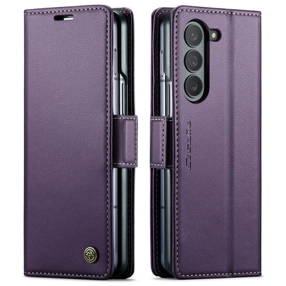 Magnetic PU Leather Phone Case for Samsung Galaxy Z Fold 7/6/5 — Fold6/5 5G Wallet Card Holder Shockproof Cover
