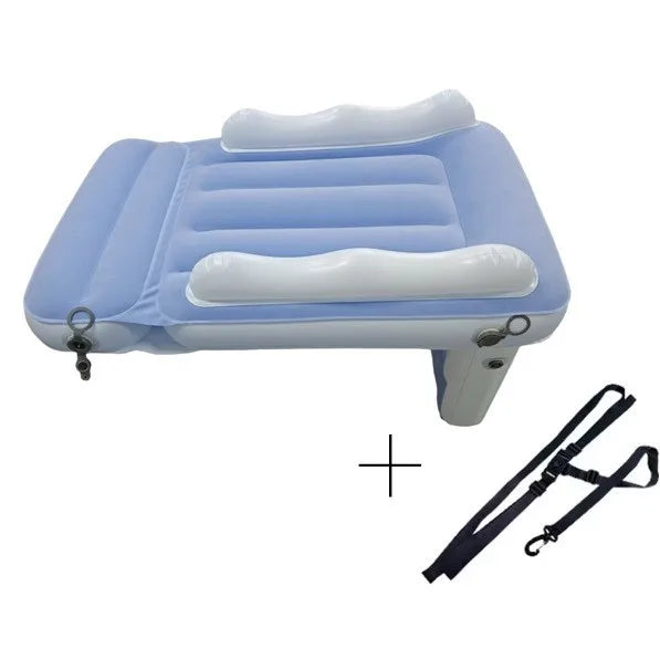 Infant & Kids Inflatable Mattress – Foldable Car Rear & Airplane Travel Flocking Air Bed