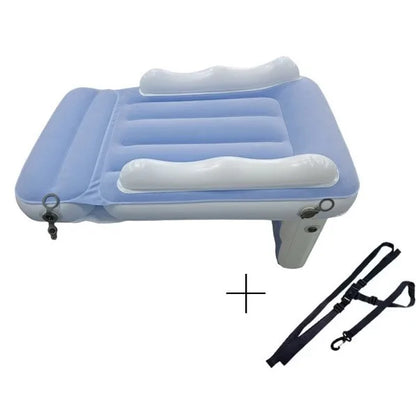 Infant & Kids Inflatable Mattress – Foldable Car Rear & Airplane Travel Flocking Air Bed